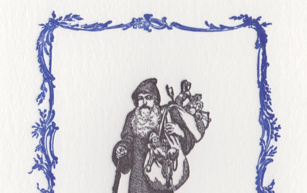 Letterpress Father Christmas Card