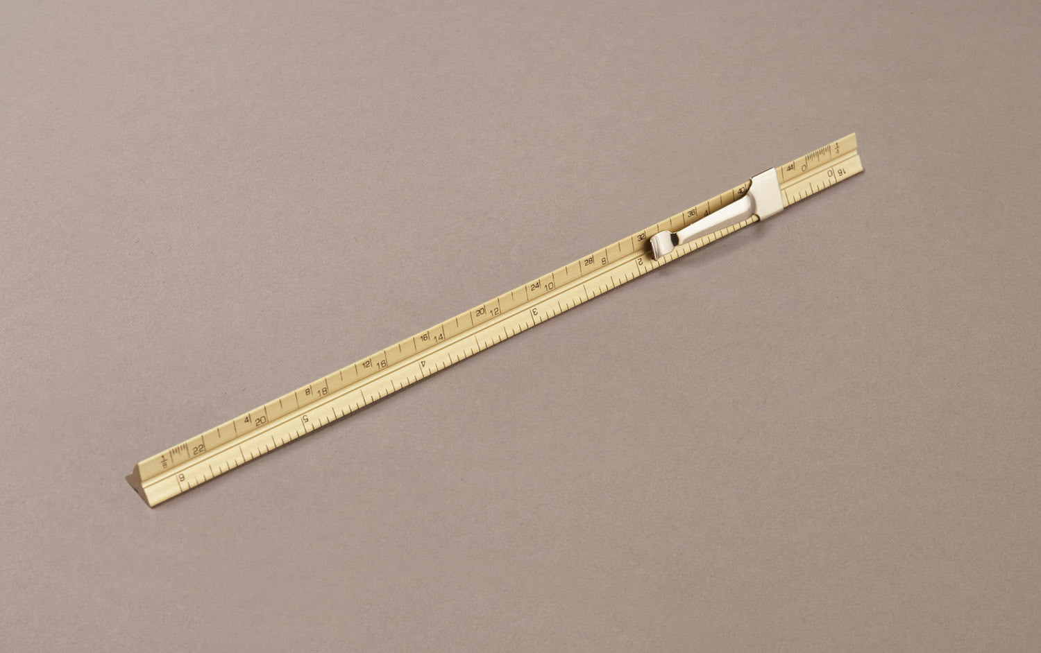 Gold 15cm/6 Inch Scale Ruler With Clip