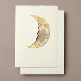 Yellow Marble Moon A6 Greeting Card