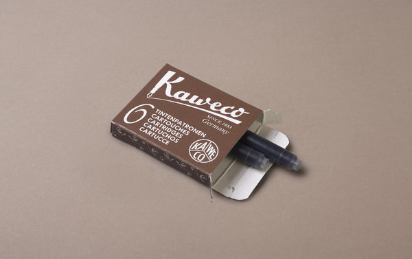 Sepia Kaweco 6 Pack Ink Cartridges