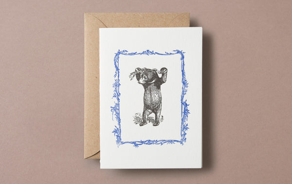 Letterpress Bear Greeting Card