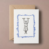 Letterpress Strongwoman Greeting Card