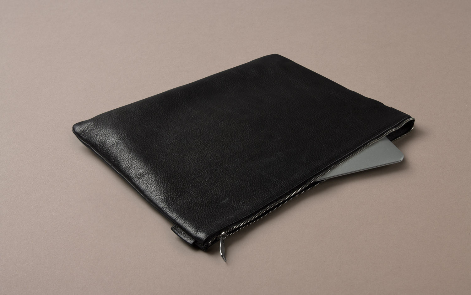 Black Leather Document and Laptop Case
