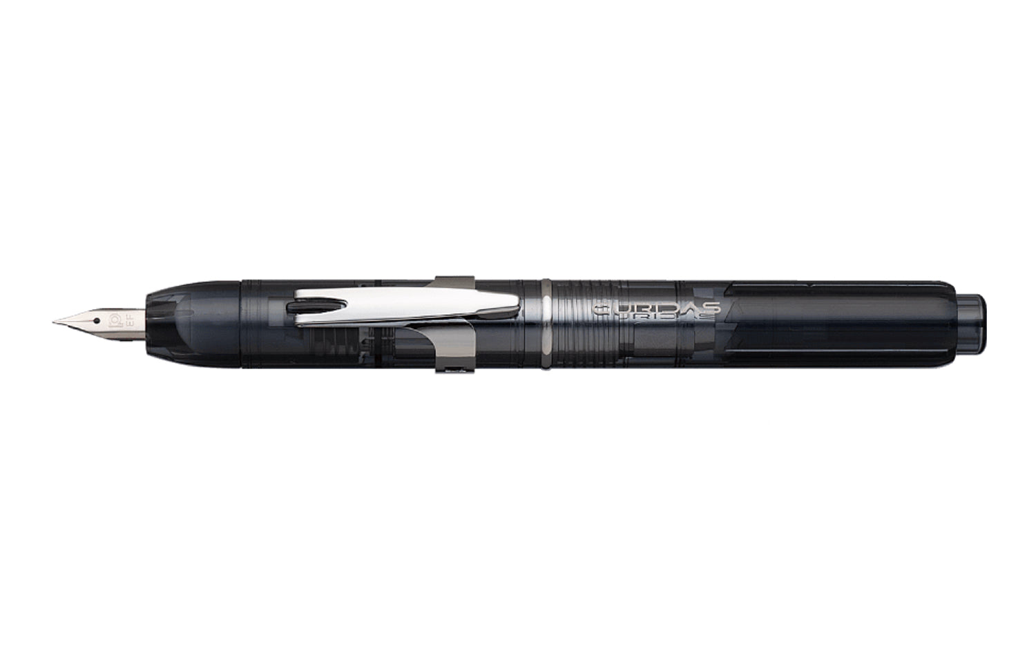 Graphite Smoke Platinum Curidas retractable Fountain Pen