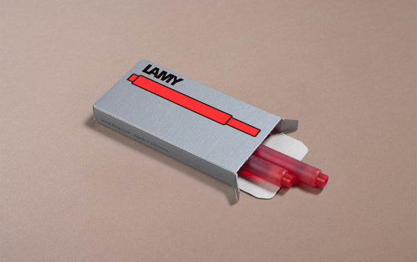 Red Lamy 5 Pack Ink Cartridges
