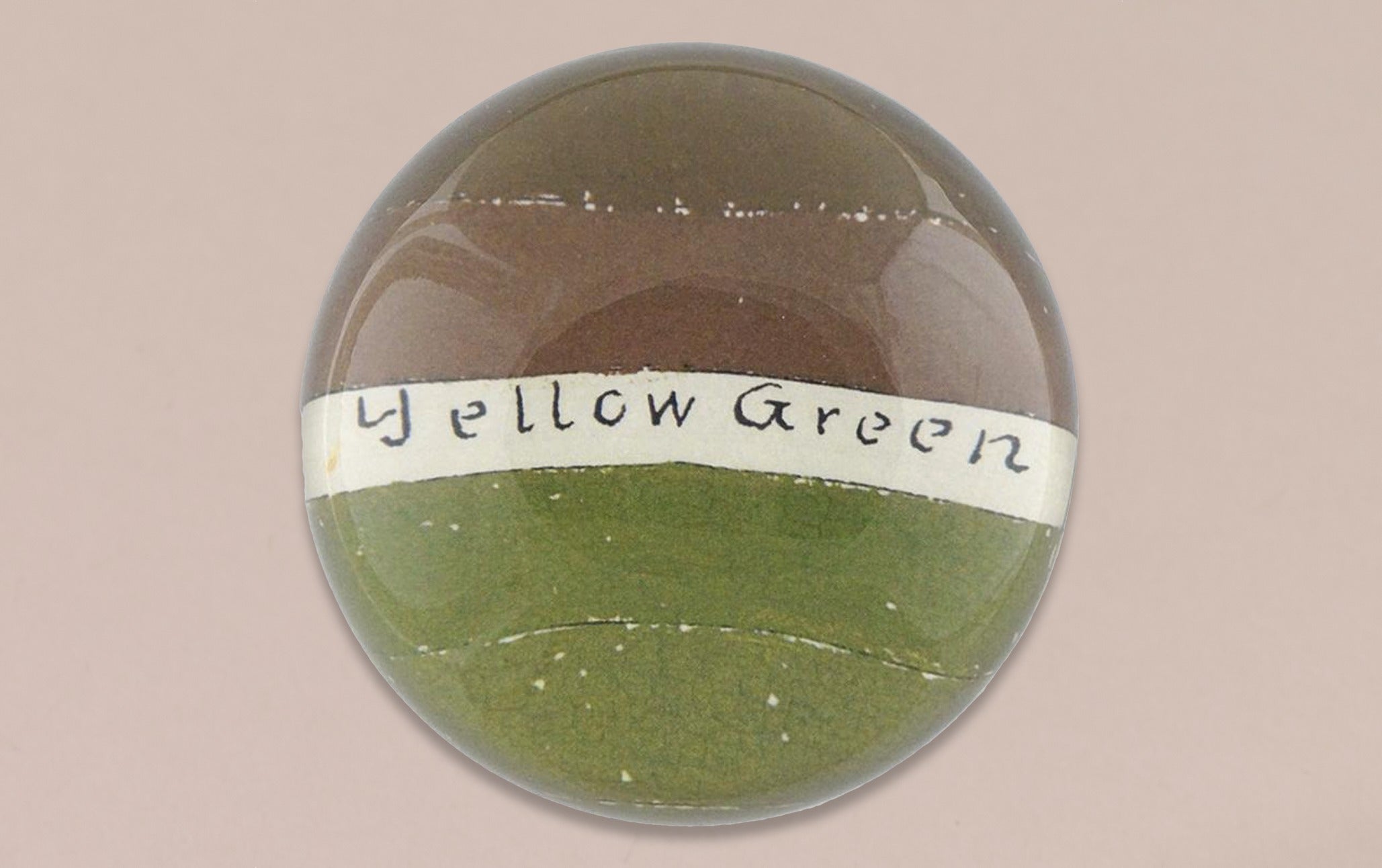 John Derian Paperweight, Yellow Green Palette