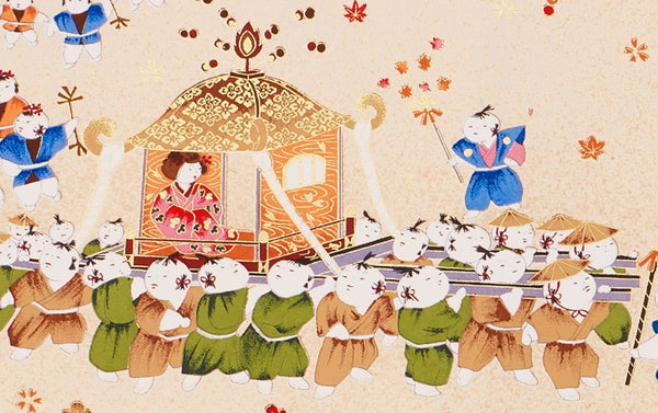 Full-Panel Chiyogami Silk Screen Print, Festival