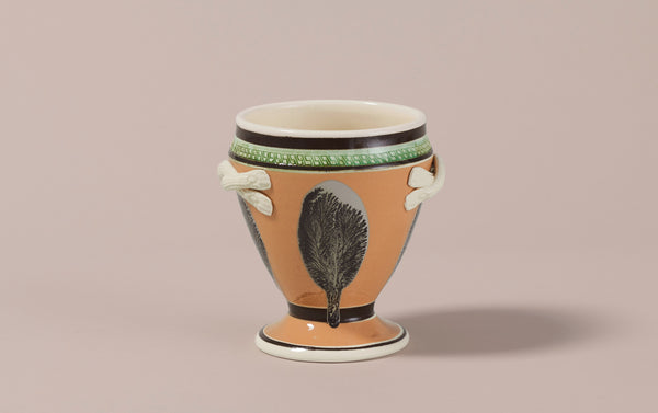 Persimmon Mochaware Ceramic Desk Bouquet Vase