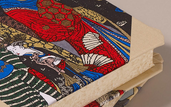 Extra-Thick "Composition Ledger" Sogara Yuzen Notebook, Kabuki Festival