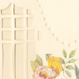 Cream Die Cut Greeting Card, Lantern