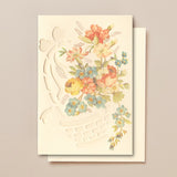 Cream Die-Cut Greeting Card, Basket