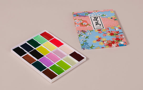 Japanese Sumi-e 12 Piece Watercolors Set – Paper Tree - The Origami Store