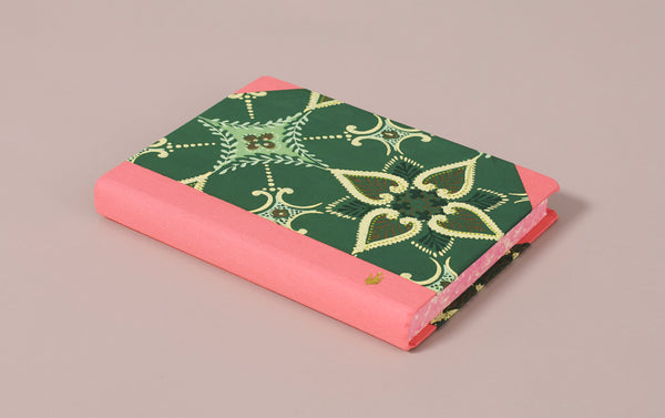 Extra-Thick "Composition Ledger" Wallpaper Collection Notebook, Green Medallion