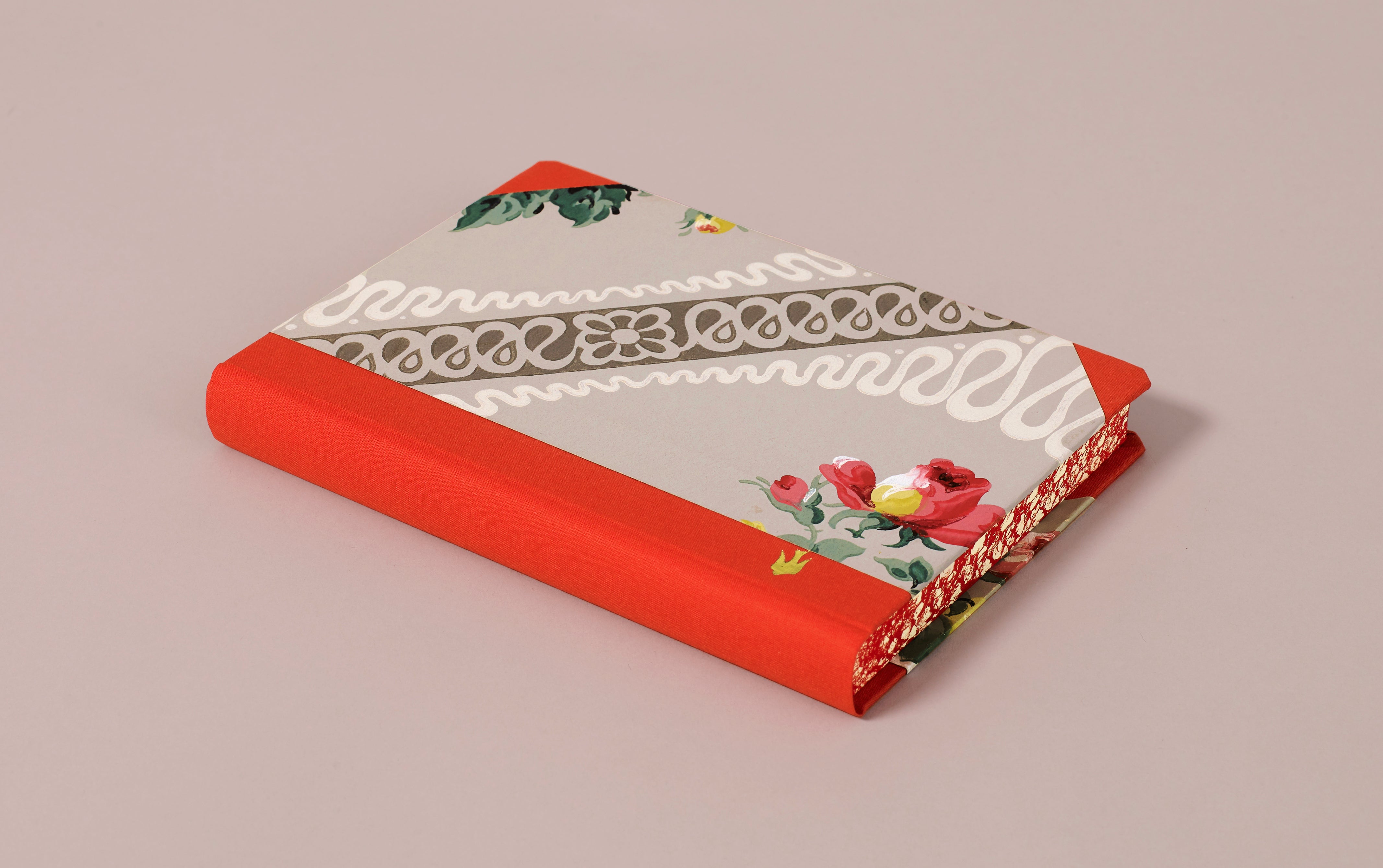 Extra-Thick "Composition Ledger" Wallpaper Collection Notebook, Red Rose
