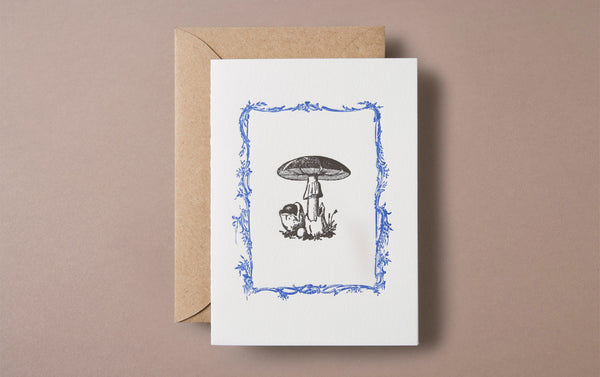 Letterpress Mushroom Greeting Card