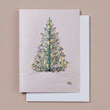 Engraved Pearlescent Christmas Tree Card