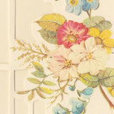 Cream Die-Cut Greeting Card, Floral Window