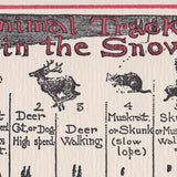 Letterpress Animal Tracks Christmas Card