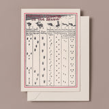 Letterpress Animal Tracks Christmas Card