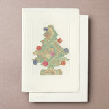 Marbled Christmas Tree Card with baubles