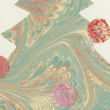 Marbled Christmas Tree Card with baubles