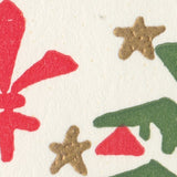 Handprinted Art Deco Tree Christmas Card, Pattern 2