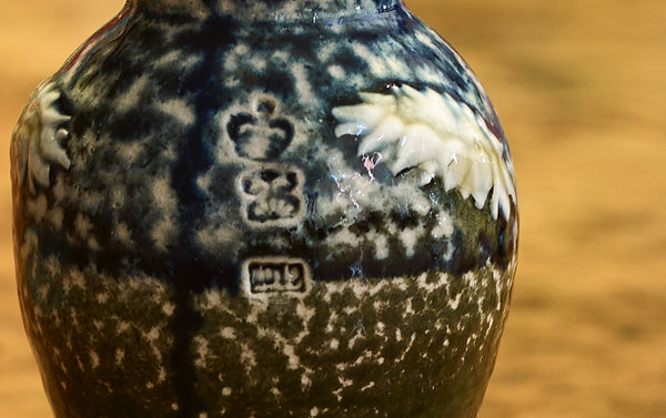 Steve Harrison Ceramic Vase, No.24 Green and Blue Stoneware