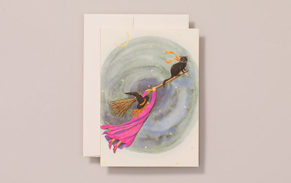 Foiled Witch Greeting Card