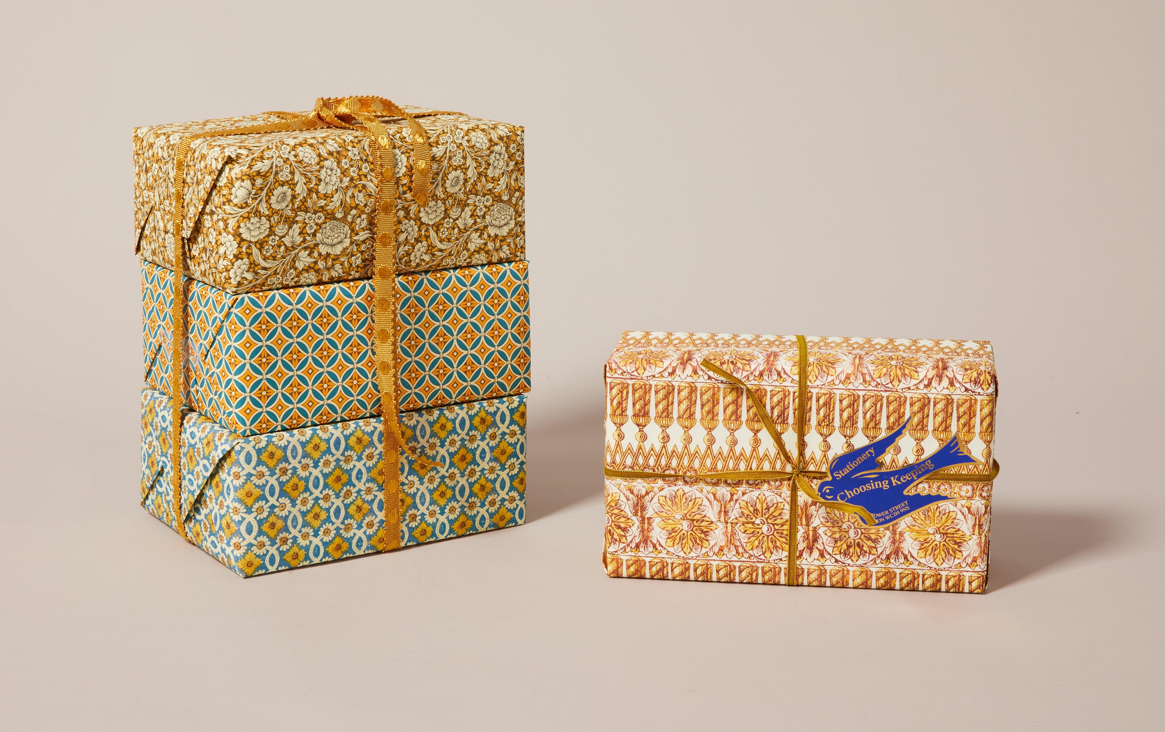 Assorted Blue and Yellow Remondini Wrapping Papers