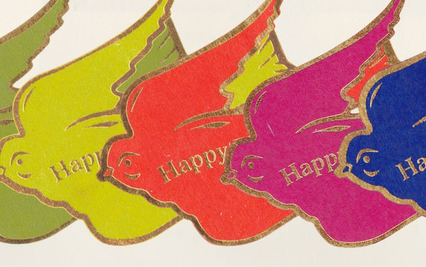 Small Birds "Happy Birthday" - Decorative Stickers