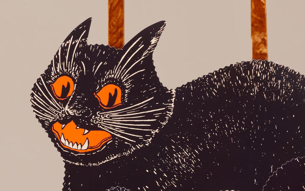 Halloween Black Scratch Cat Decoration
