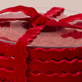 Premium Decorative Velvet Scalloped Ribbon, 20m roll