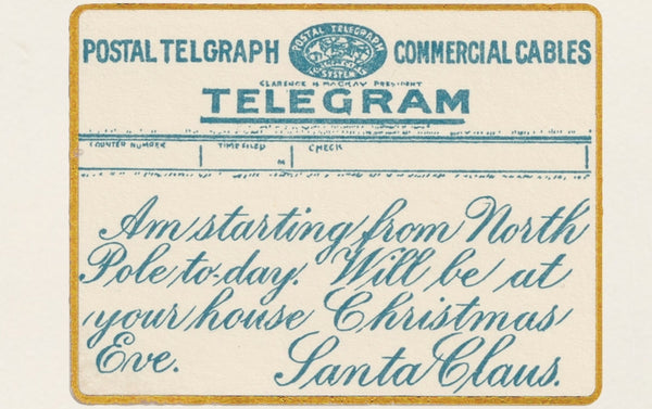 Choosing Keeping Gold Foiled Christmas Telegram Parcel Labels