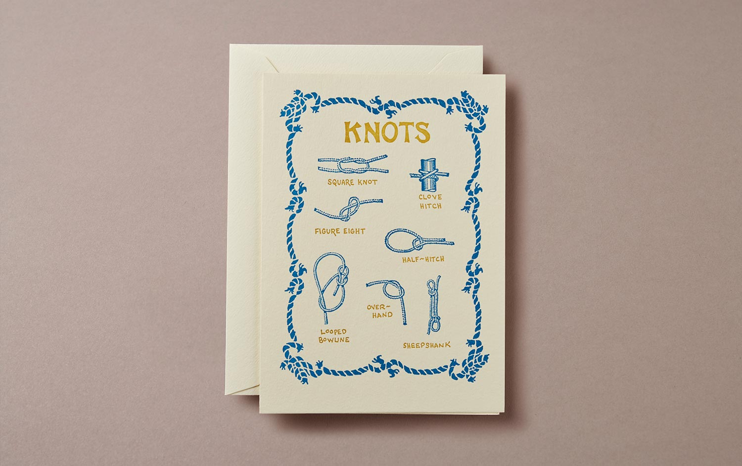 Letterpress Nature Knots Greeting Card