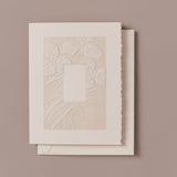 Engraved Iris Border Greeting Card