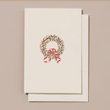 Engraved Wreath Christmas Card