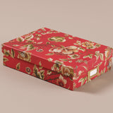 Handmade Remondini Archival Box, Red Brocade