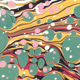 Hand Marbled Paper Sheet, Fantasy Pebbles