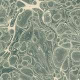 Hand Marbled Paper Sheet, Cool Blue Cell