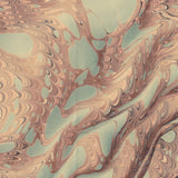 Hand Marbled Paper Sheet, Snake Moire