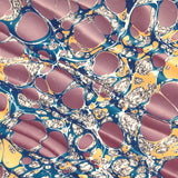 Hand Marbled Paper Sheet, Burgundy Ripple