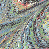 Hand Marbled Paper Sheet, Rainbow