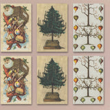 Set of 6 Victorian Ephemera Postcards, Christmas