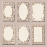 Set of 6 Lace Postcards and matching envelopes, No. 3