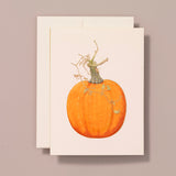 Foiled Autumn Pumpkin Greeting Card
