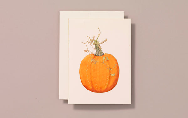 Foiled Autumn Pumpkin Greeting Card