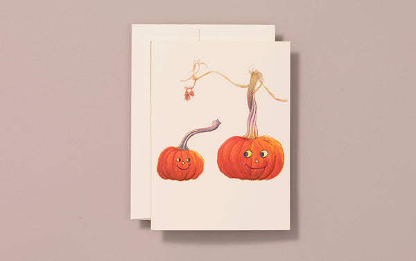 Foiled Cheeky Pumpkins Greeting Card
