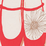 Silk Screen Printed Greeting Card, Red Shoes