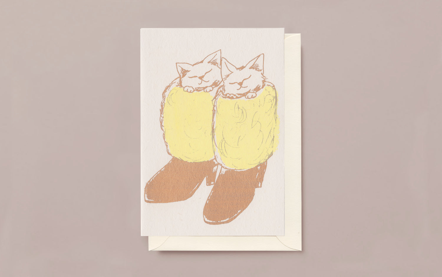 Silk Screen Printed Greeting Card, Puss in Boots