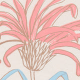 Silk Screen Printed Greeting Card, Flower and Ribbon